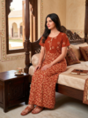 Terracotta Vine Cotton Nighty (Style G1160)